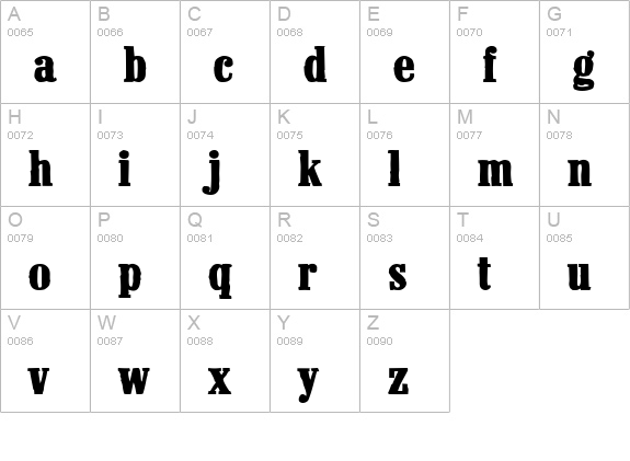Rodeoboy uppercase A-Z preview