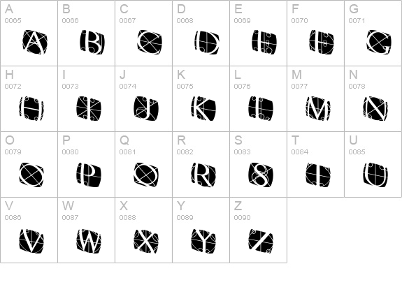 RodgauerThreeRounded Medium uppercase A-Z preview