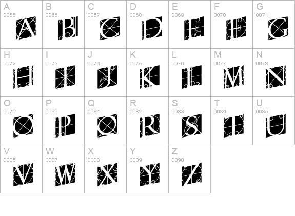 RodgauerTwo uppercase A-Z preview