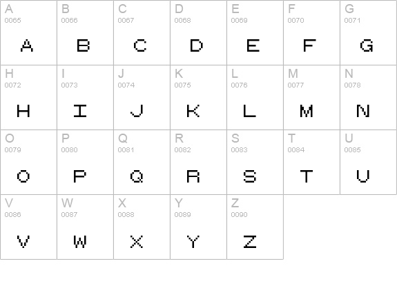 Roentgen NBP uppercase A-Z preview