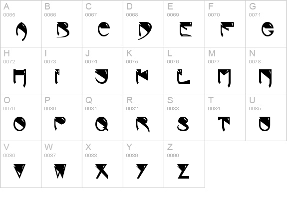 Roger Dean's ABWH uppercase A-Z preview
