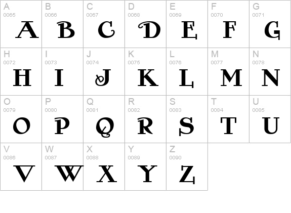 Rogers uppercase A-Z preview