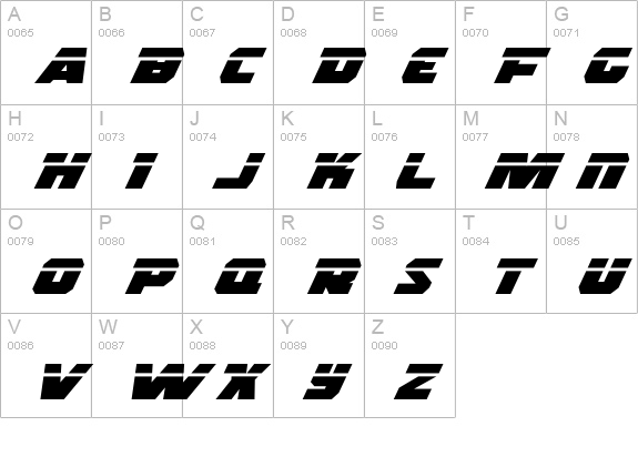Rogue Hero LasEx Italic uppercase A-Z preview