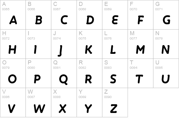 Roice-BlackItalic uppercase A-Z preview