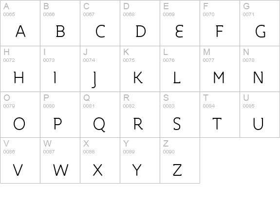 Roice-Light uppercase A-Z preview