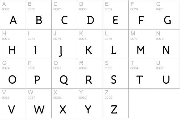 Roice-Medium uppercase A-Z preview
