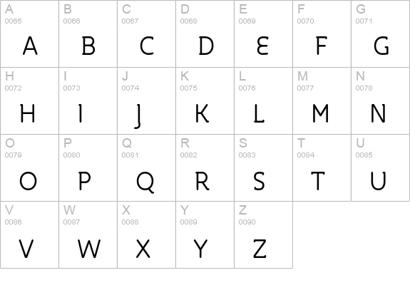 Roice-Regular uppercase A-Z preview