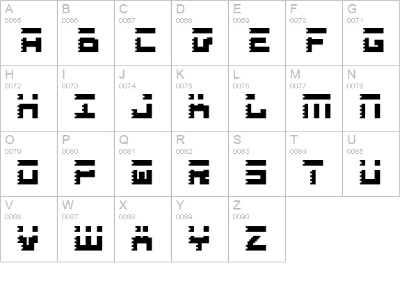 Roid Rage uppercase A-Z preview
