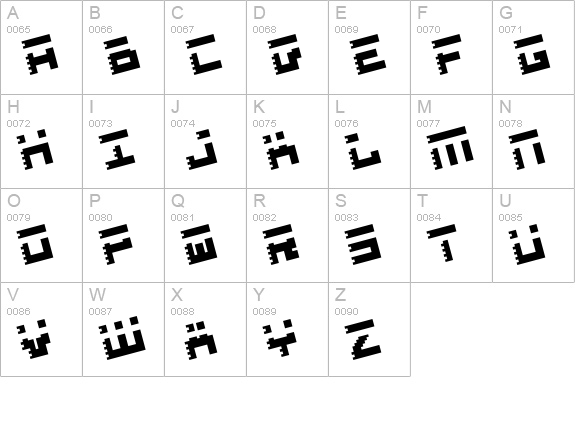 Roid Rage Rotate uppercase A-Z preview