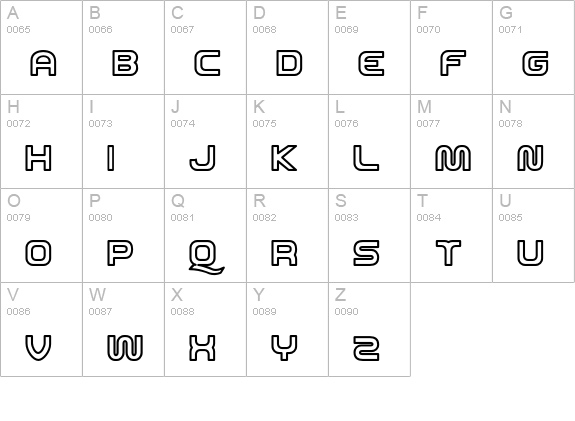 RolandTR707 uppercase A-Z preview