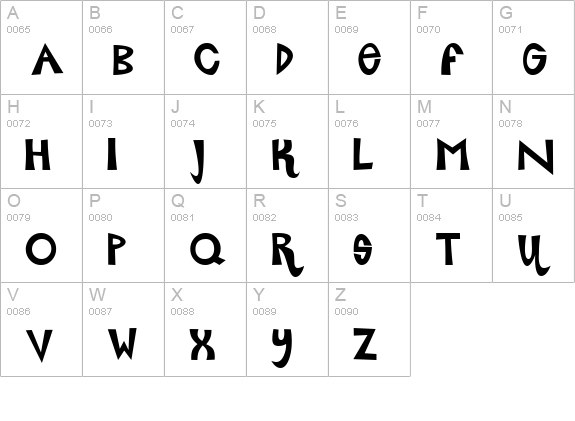 Roller Coaster uppercase A-Z preview