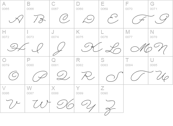 Rolling Pen Basic One uppercase A-Z preview