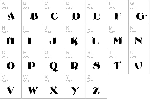 Roman Holiday Extra Bold uppercase A-Z preview