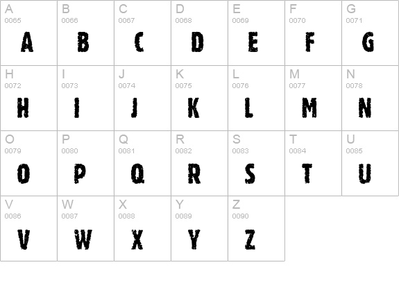 Romeoetjuliet uppercase A-Z preview