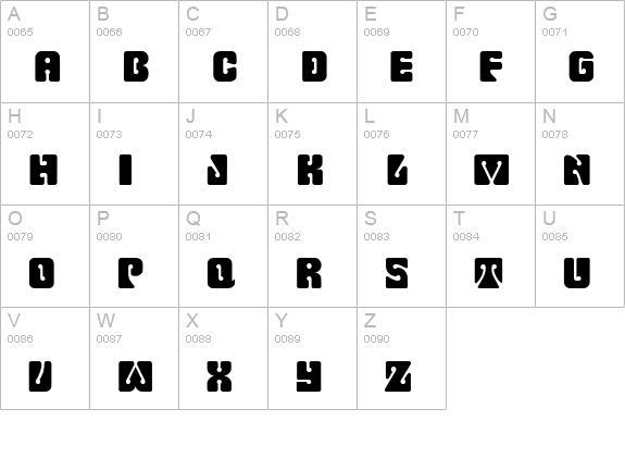 Romulan Fake uppercase A-Z preview