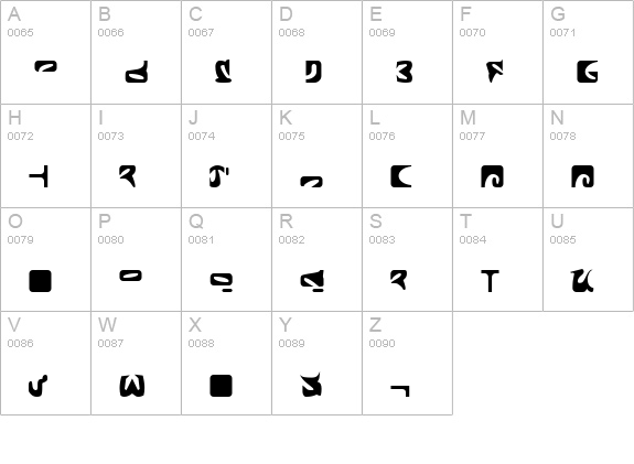 Romulus Plain uppercase A-Z preview