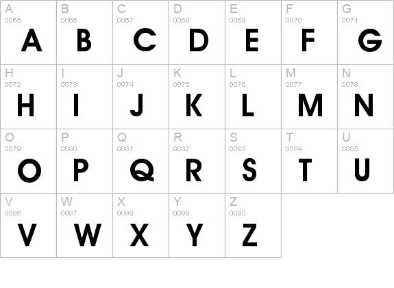 Ronaldo uppercase A-Z preview