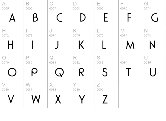 RondaLight uppercase A-Z preview