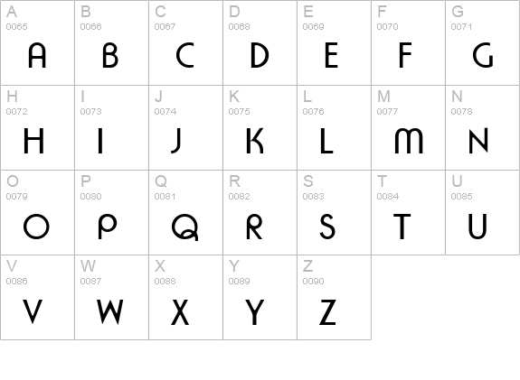 Rondalo Regular uppercase A-Z preview