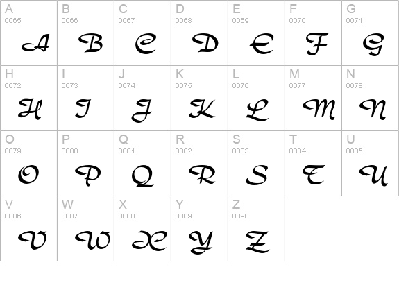 Rondo MN uppercase A-Z preview