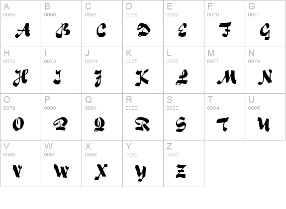 Ronin Normal uppercase A-Z preview