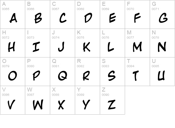 Rooftop Run uppercase A-Z preview
