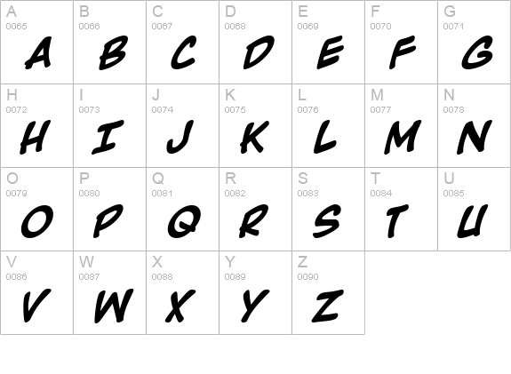 Rooftop Run Bold uppercase A-Z preview