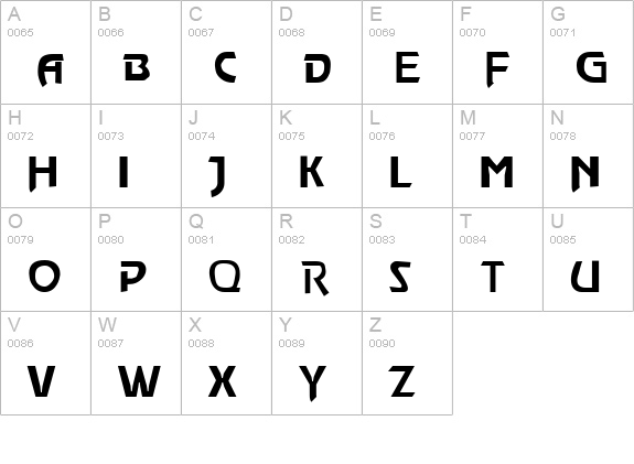 Roost Regular uppercase A-Z preview