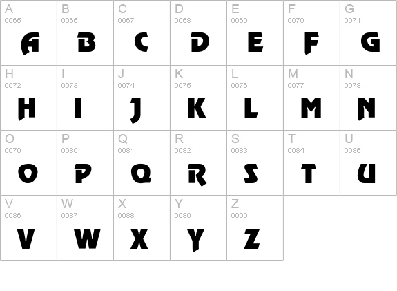 RoostHeavy uppercase A-Z preview