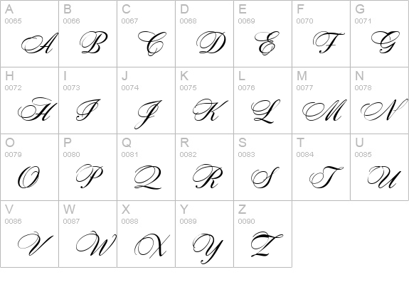 Rosamunda Two uppercase A-Z preview