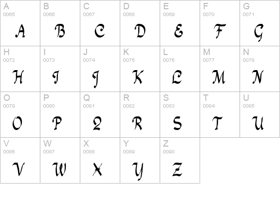 Rosary Bold uppercase A-Z preview