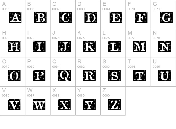 Rosebud Sweet uppercase A-Z preview