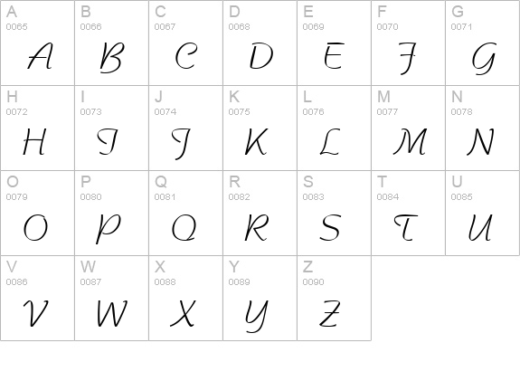 RossonLightSSK uppercase A-Z preview