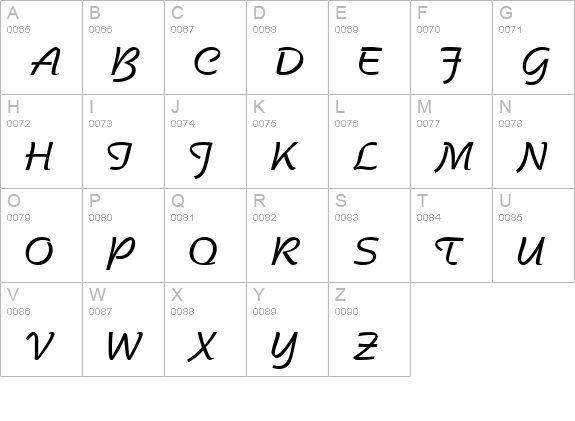 RossonSSK uppercase A-Z preview