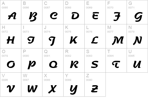 RossonSSK Bold uppercase A-Z preview