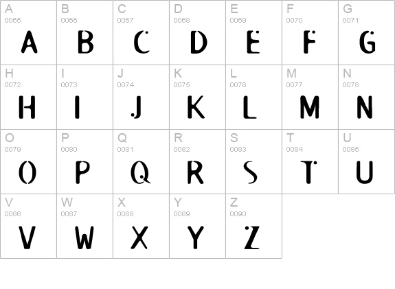 ROSWELL uppercase A-Z preview
