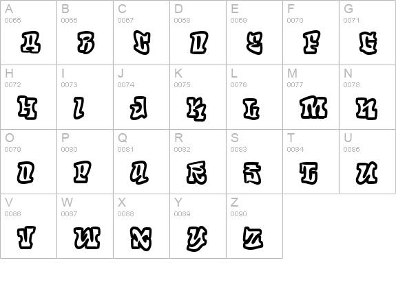 RoteFlora uppercase A-Z preview