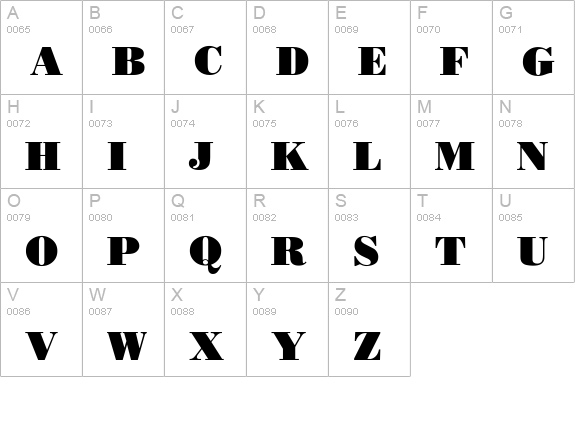 Rothni-Poster uppercase A-Z preview
