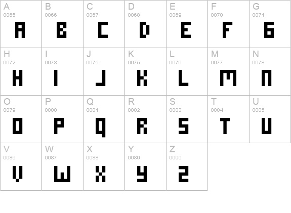 ROTORkeff uppercase A-Z preview
