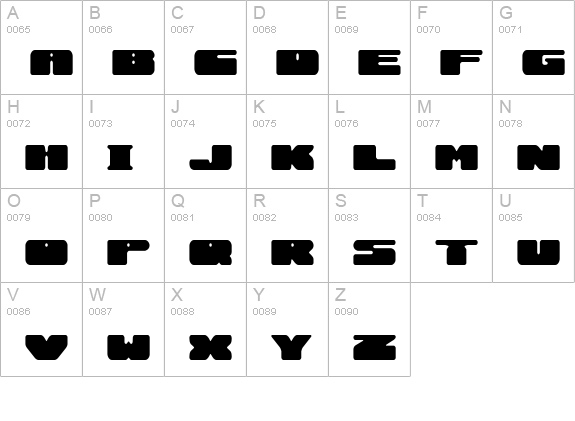 Rotund BRK uppercase A-Z preview
