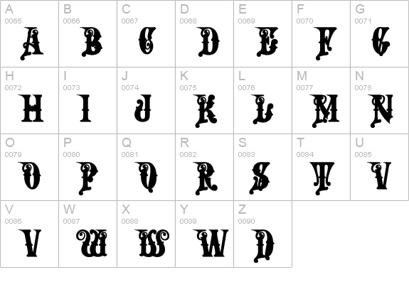 Rough Riders Alt Fill uppercase A-Z preview
