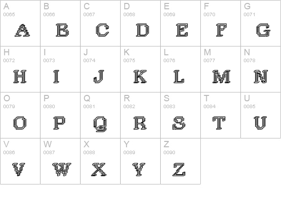 Rough14-Bold uppercase A-Z preview