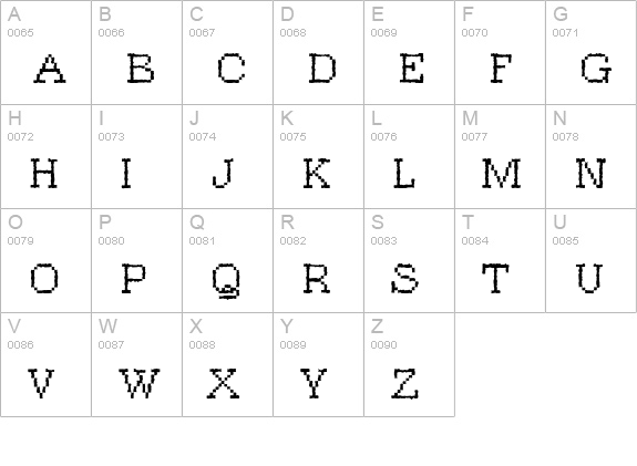 Rough17-Bold uppercase A-Z preview