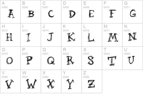 Roughage Serif uppercase A-Z preview