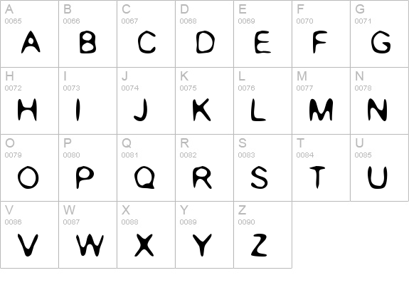 Rounded Genius uppercase A-Z preview