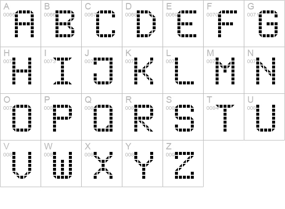 Rounded LED Board-7 uppercase A-Z preview