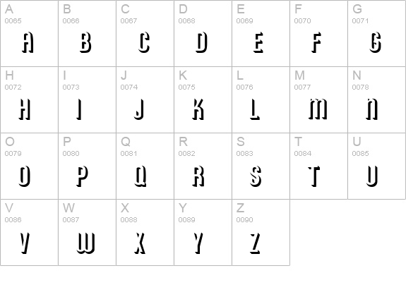 RoundedRelief Regular uppercase A-Z preview