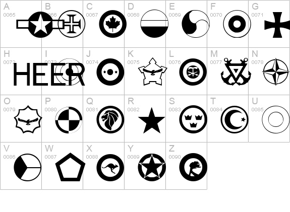 Roundels uppercase A-Z preview