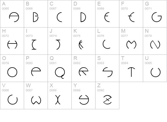 Rounders Plain uppercase A-Z preview