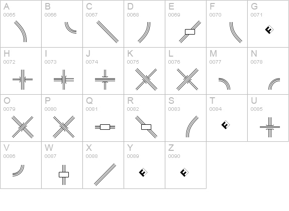 Routes A Three uppercase A-Z preview